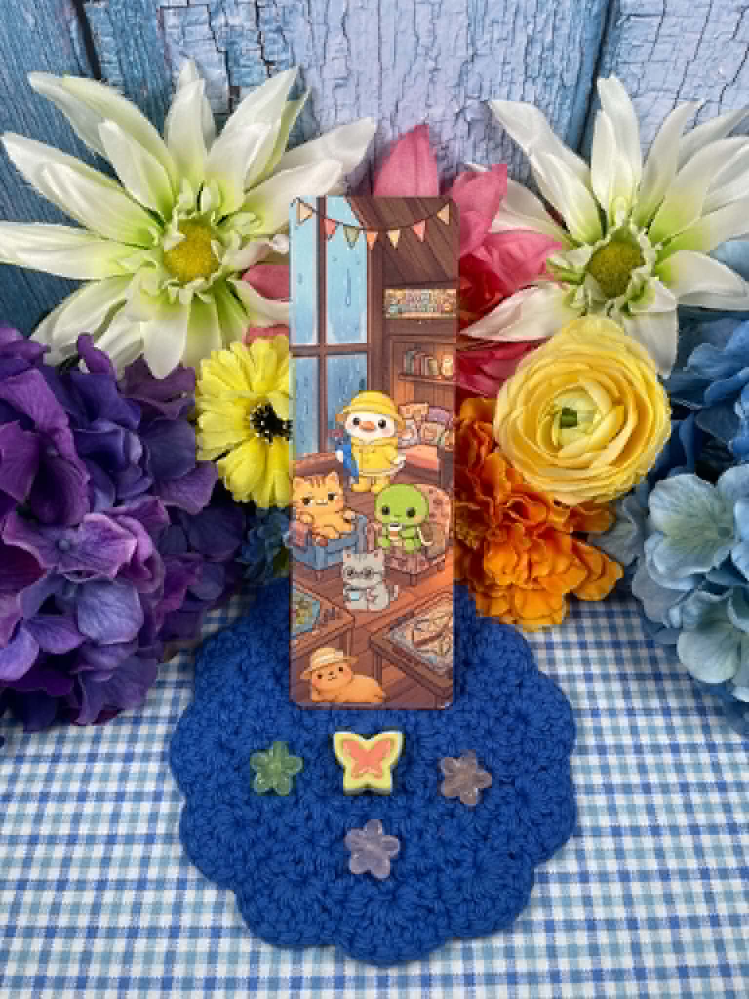 Camp Kawaii Rainy Day Cabin Laminated Bookmark Autumnmist Boutique