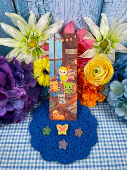 Camp Kawaii Rainy Day Cabin Laminated Bookmark Autumnmist Boutique