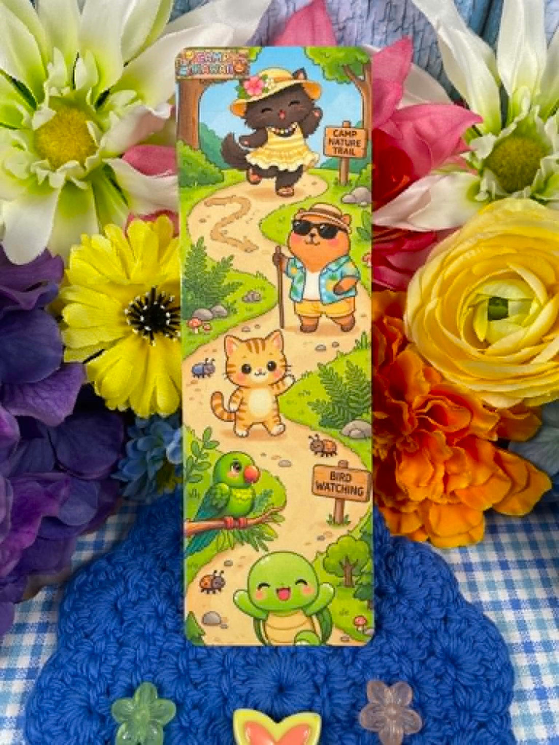 Camp Kawaii Nature Hike Laminated Bookmark Autumnmist Boutique