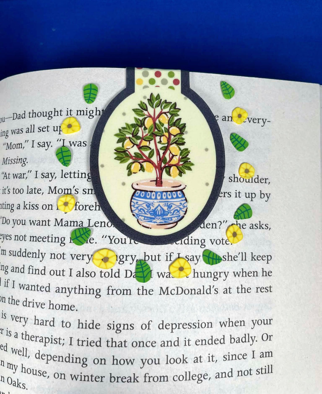 Lemon Tree Magnetic Bookmark Autumnmist Boutique