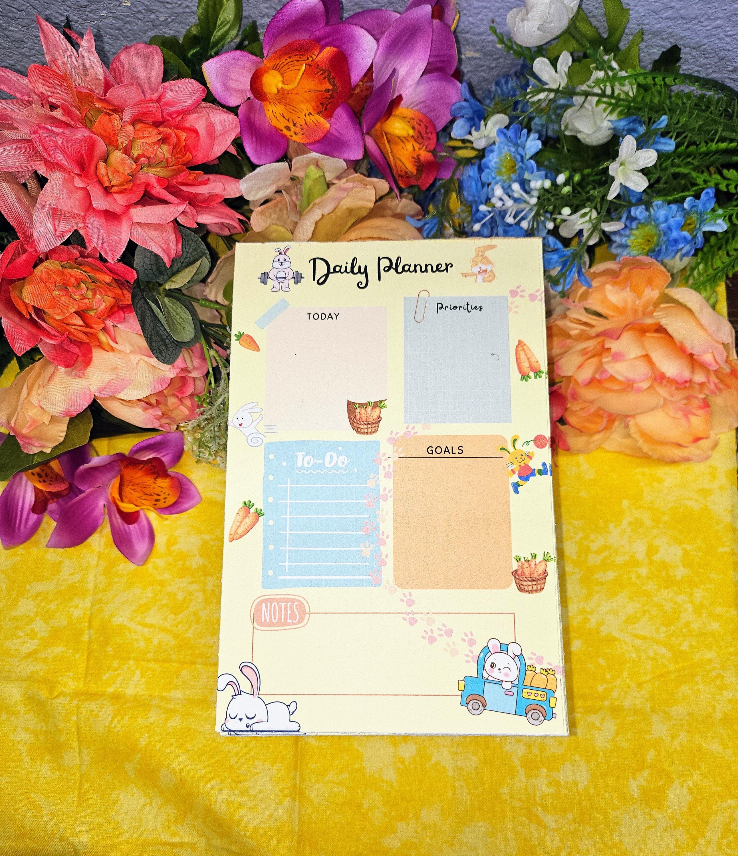 Bunny Dream Weekly Planner Notepad 5.5" x 8.5"