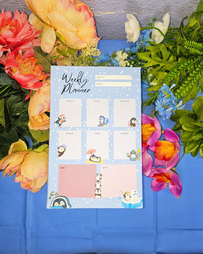 Penguin Parade Weekly Planner Notepad 5.5" x 8.5"