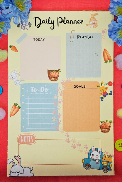 Bunny Dream Weekly Planner Notepad 5.5" x 8.5"