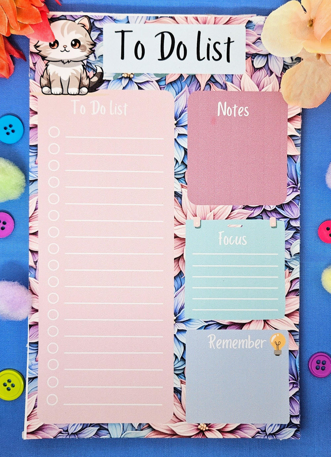 Petals &amp; Paws Daily Planner Notepad 5.5" x 8.5"