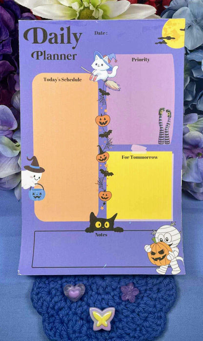 Pumpkins &amp; Priorities Daily Planner Notepad 5.5" x 8.5"