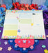 Whiskers & Wildflowers Weekly Planner Notepad 8.5" x 11" - Bookworm Gift - Notepad