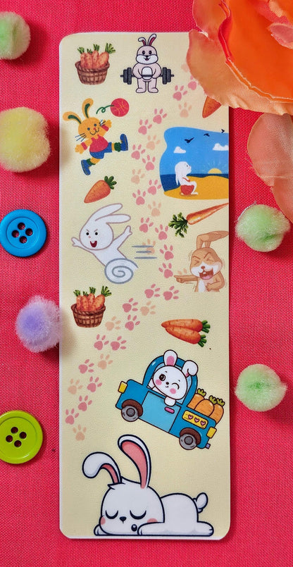 Carrot-Fueled Adventures Bunny Bookmark