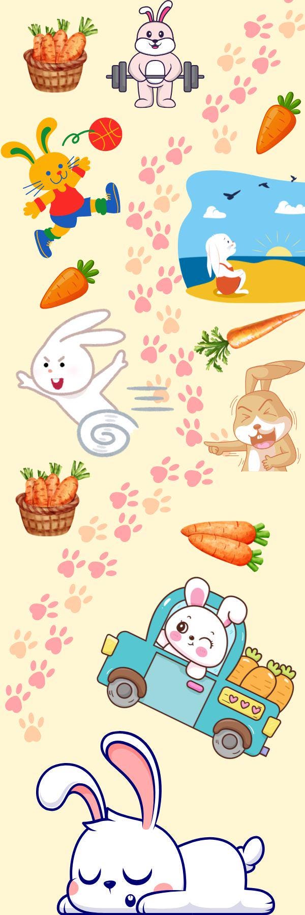 Carrot-Fueled Adventures Bunny Bookmark