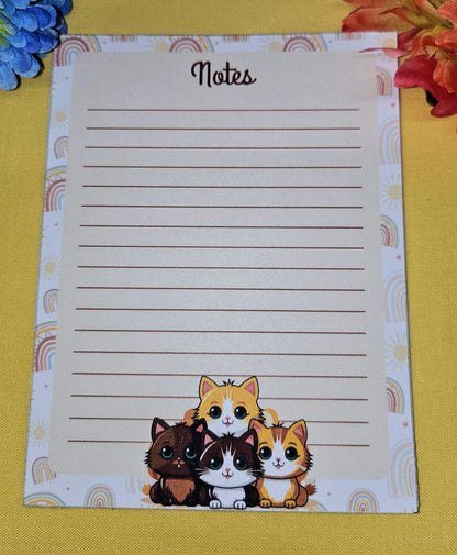 Rainbow Whiskers Notepad 4.25&quot; x 5.5&quot;