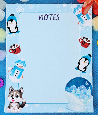 Frosty Friends Winter Notepad 4.25&quot; x 5.5&quot;
