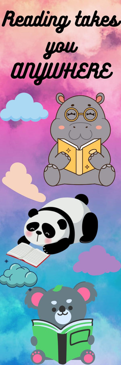 Cloud Reading Bookmark