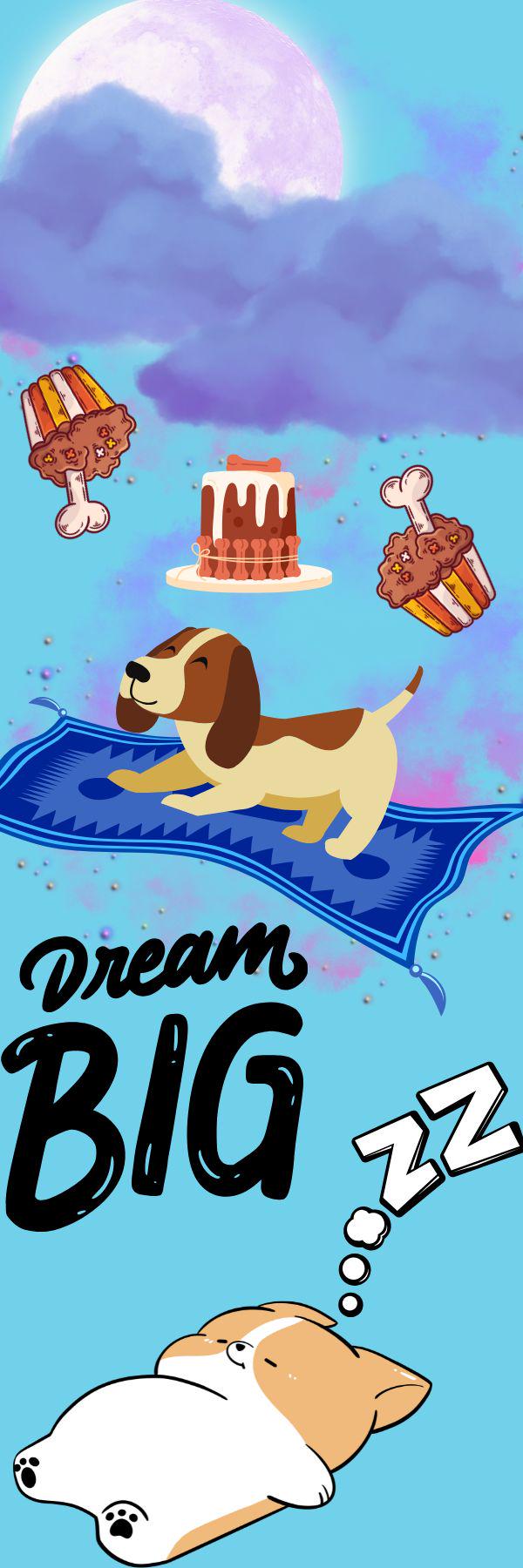 Dream BIG Flying Dog Bookmark