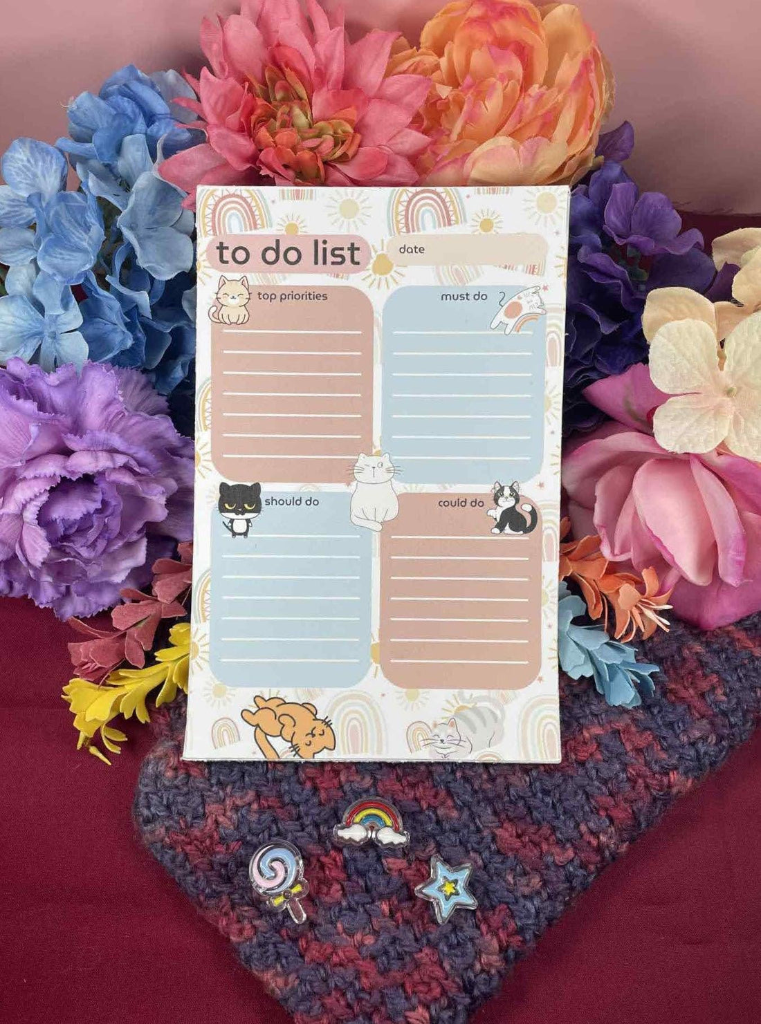 Meowgical Priorities Daily Planner Notepad 5.5" x 8.5"