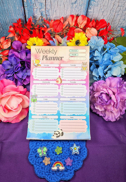 Reading in the Clouds Weekly Planner Notepad 5.5" x 8.5"