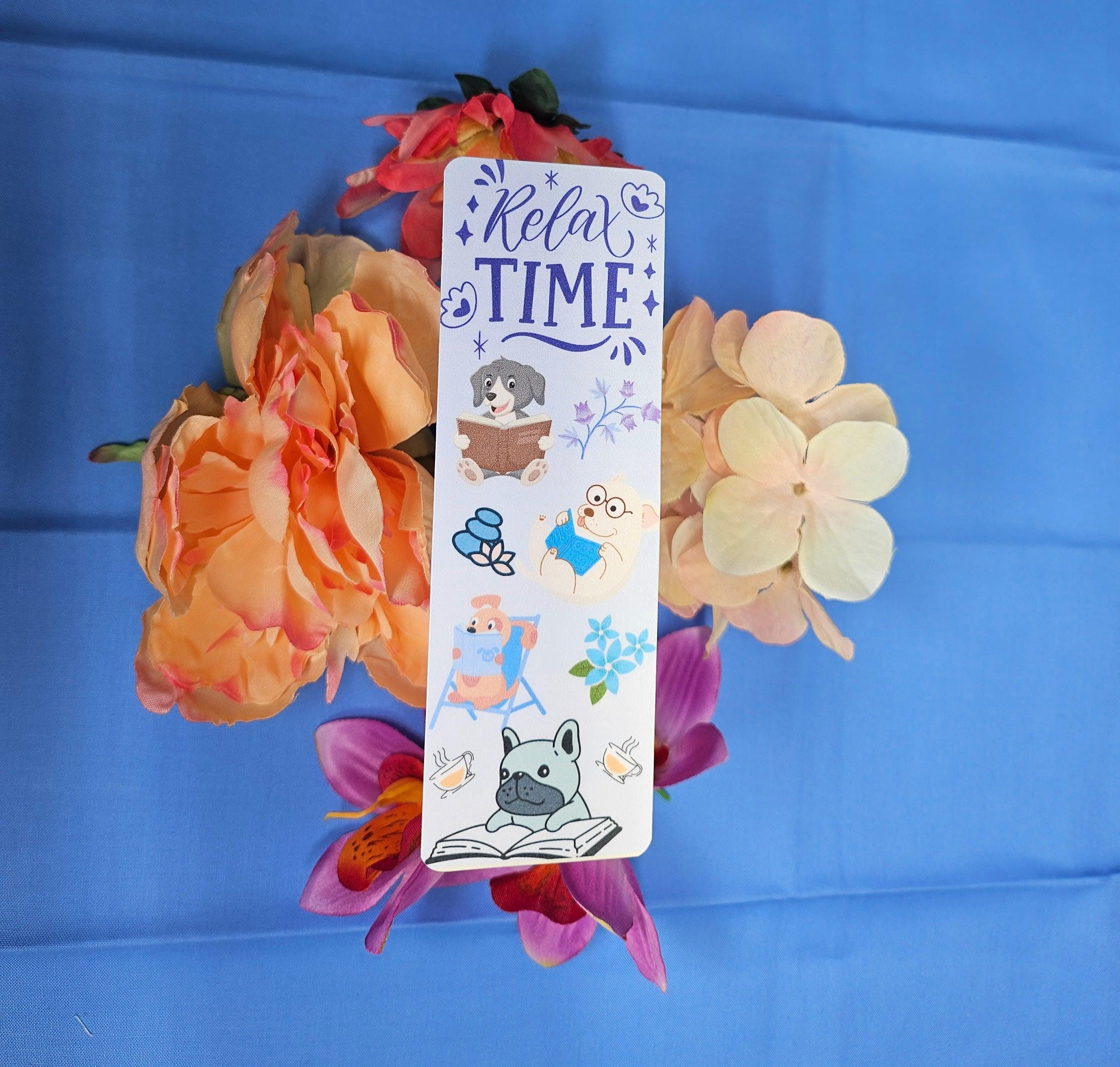 Relax TIME Reading Animals Bookmark
