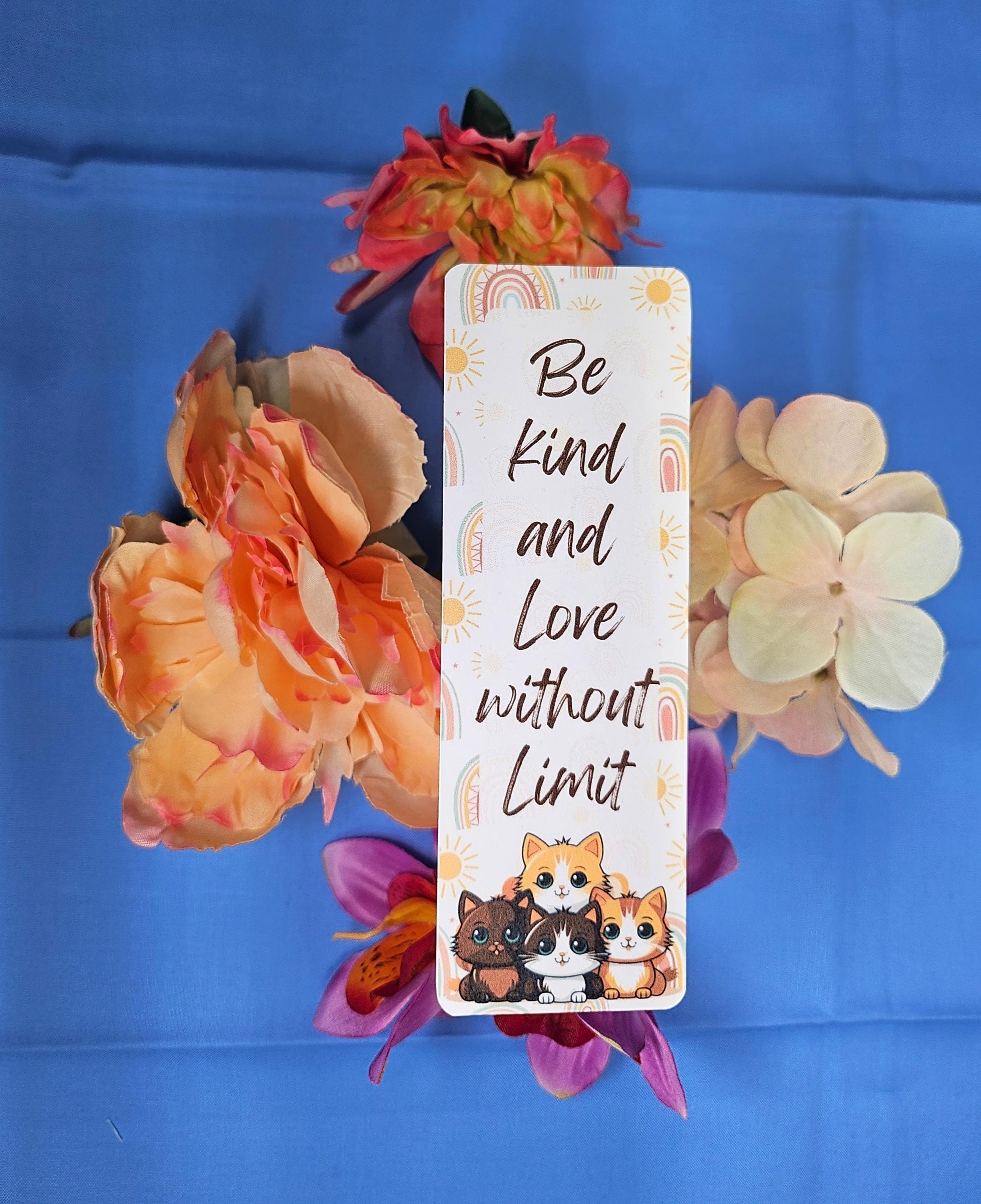 Be Kind Uplifting Cat Bookmark