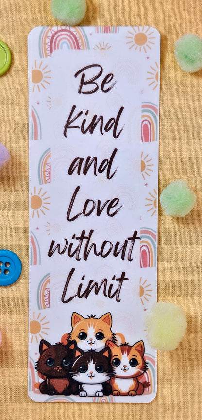 Be Kind Uplifting Cat Bookmark