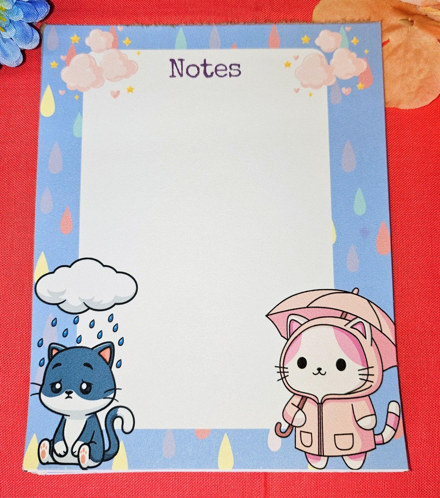 Rainy Mood Cat Notepad 4.25&quot; x 5.5&quot;