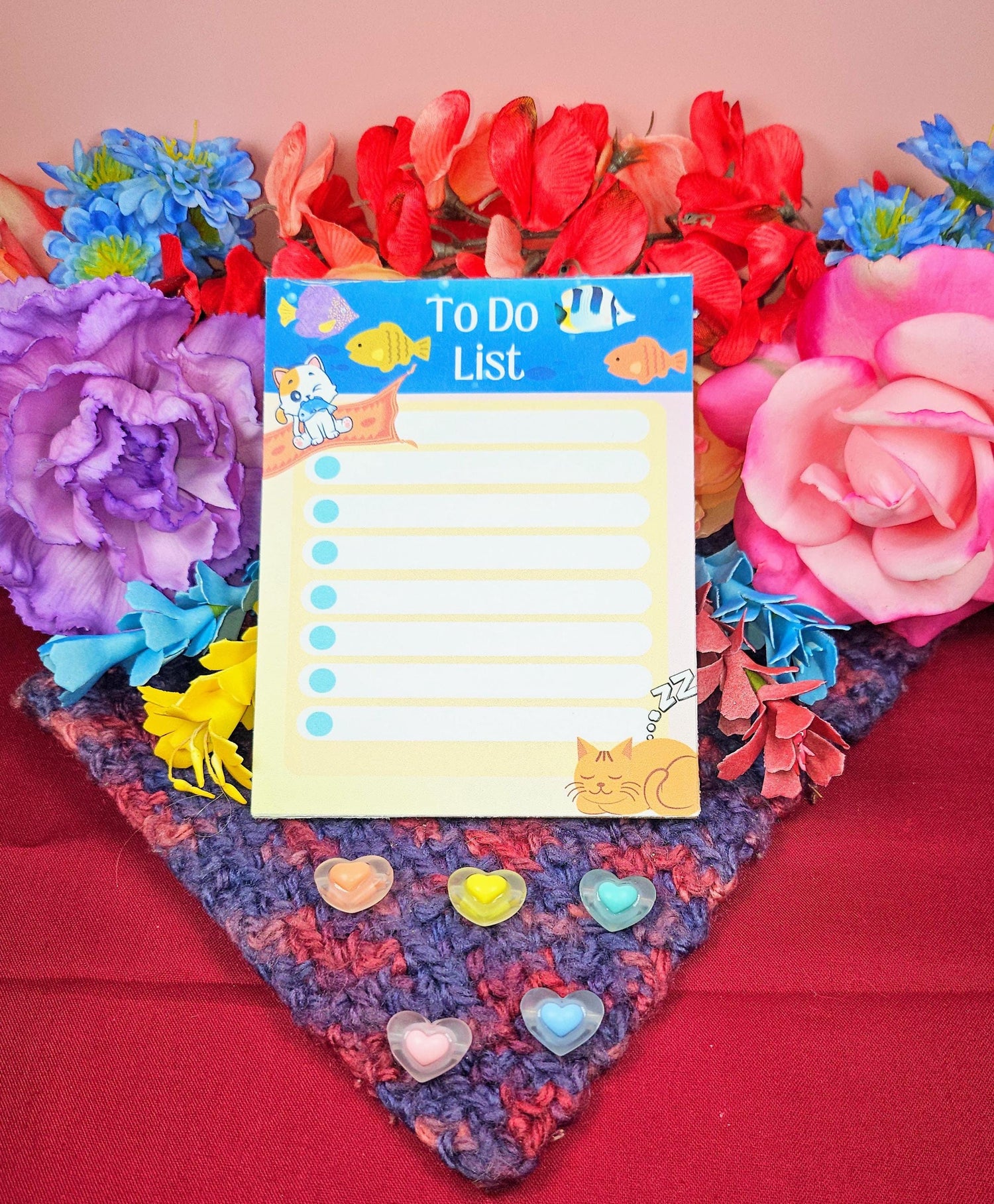 Catfish &amp; Bubbles To-Do Notepad 4.25&quot; x 5.5&quot;