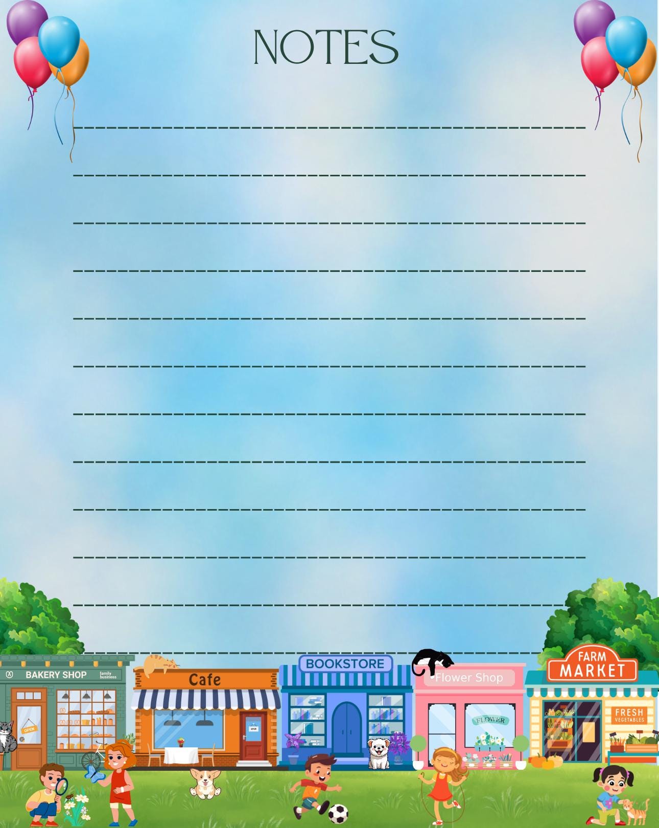 Main Street Summer Edition Notepad 4.25&quot; x 5.5&quot;