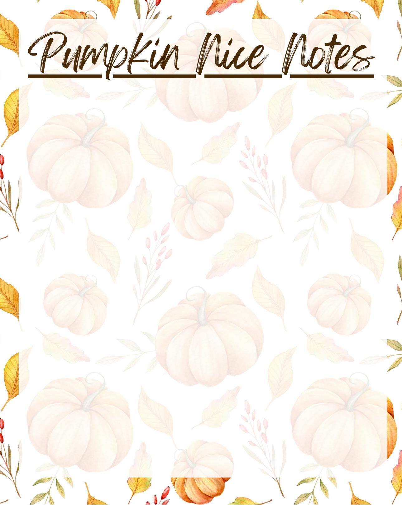 Pumpkin Nice Notepad