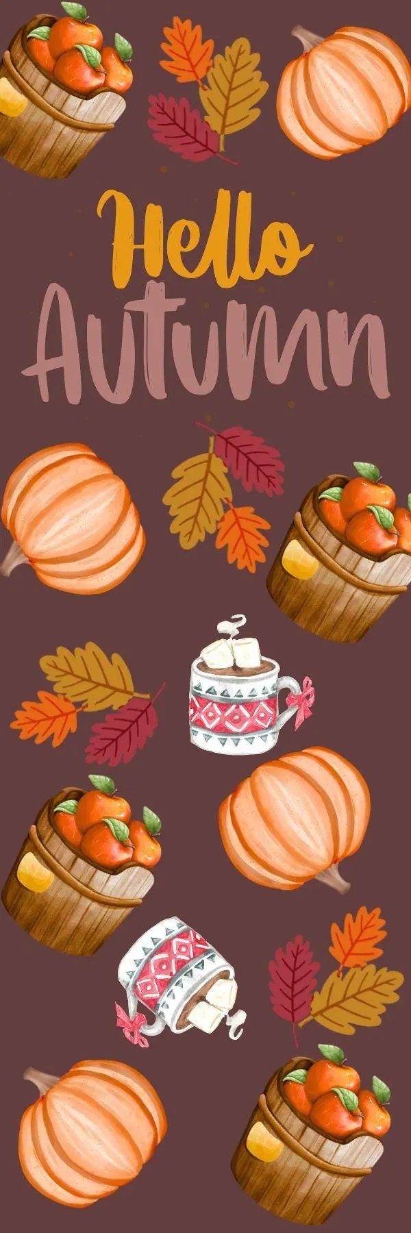 Hello Autumn Cozy Seasonal Bookmark