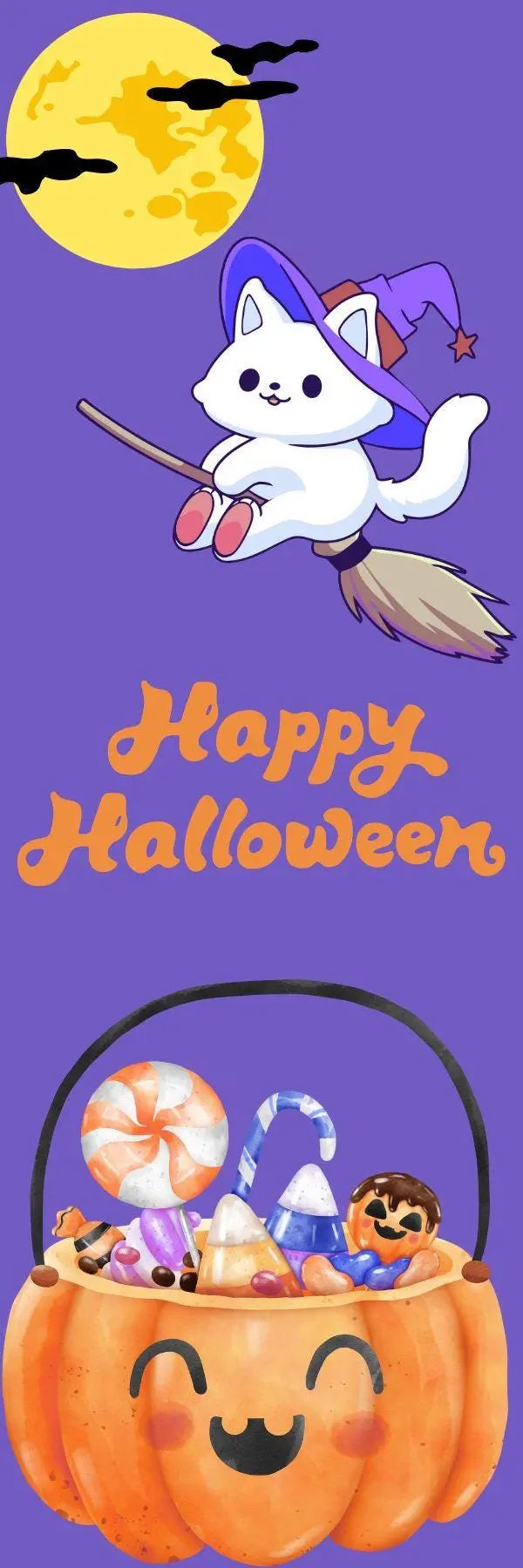 Happy Halloween Whiskers Bookmark