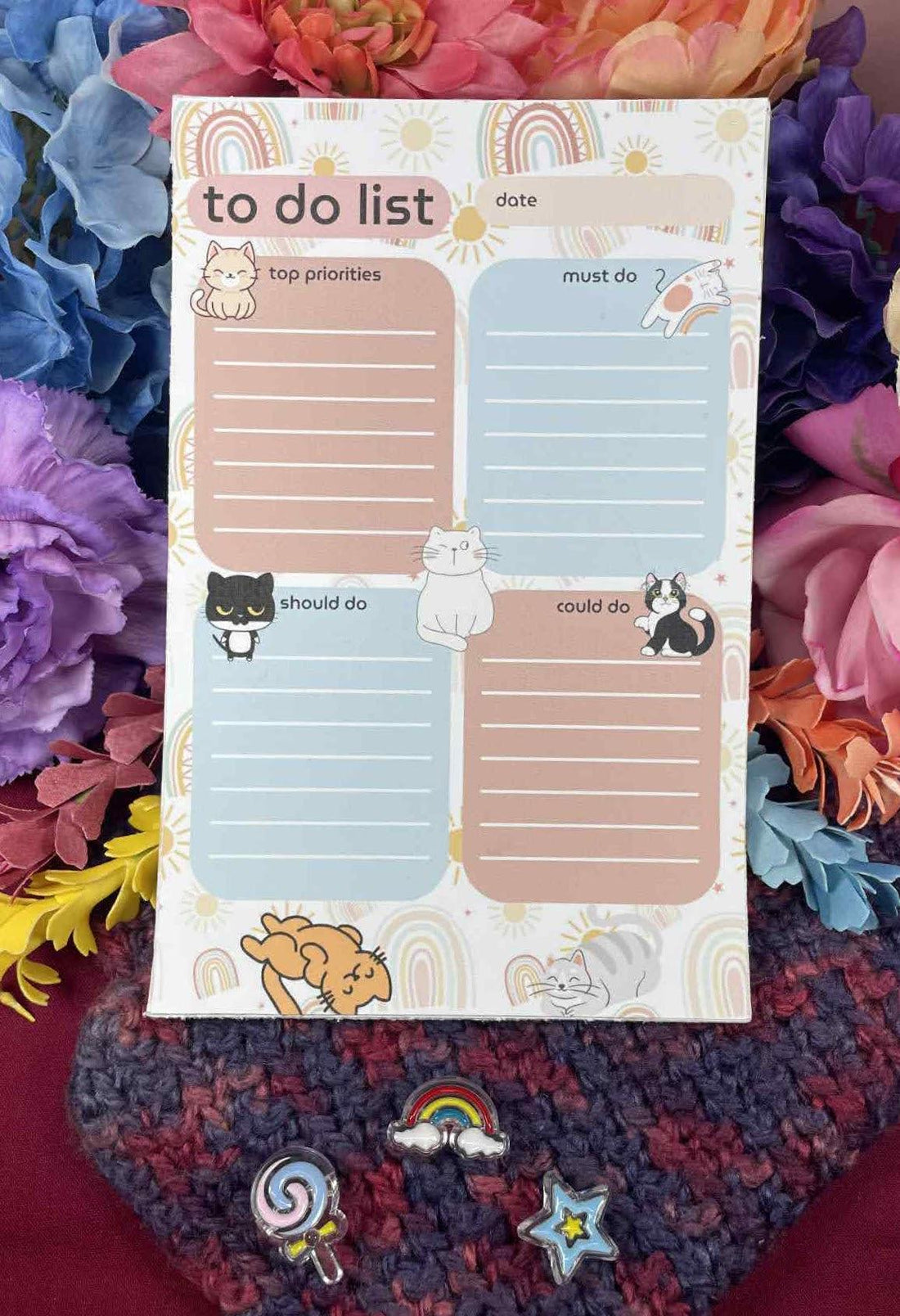 Meowgical Priorities Daily Planner Notepad 5.5" x 8.5"