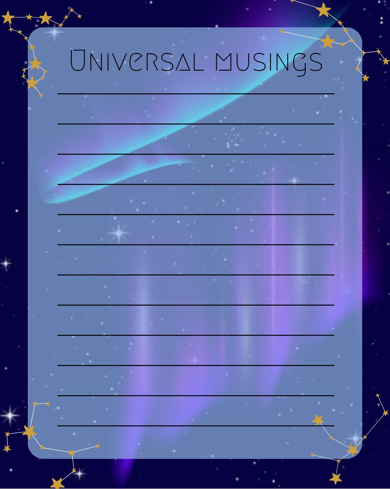 Constellation Notepad 4.25&amp;quot; x 5.5&amp;quot; Autumnmist Boutique