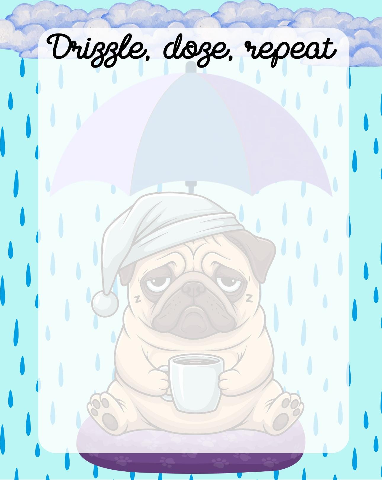 Rainy Dog Notepad 4.25&amp;quot; x 5.5&amp;quot; Autumnmist Boutique