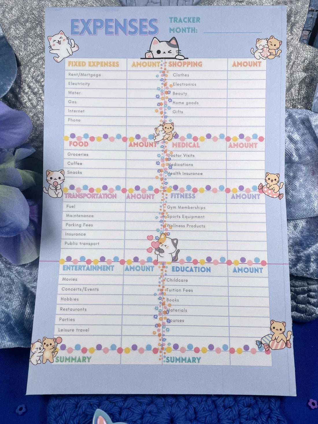 Sweet Paws Parade Planner Notepad 5.5&amp;quot; x 8.5&amp;quot; Autumnmist Boutique