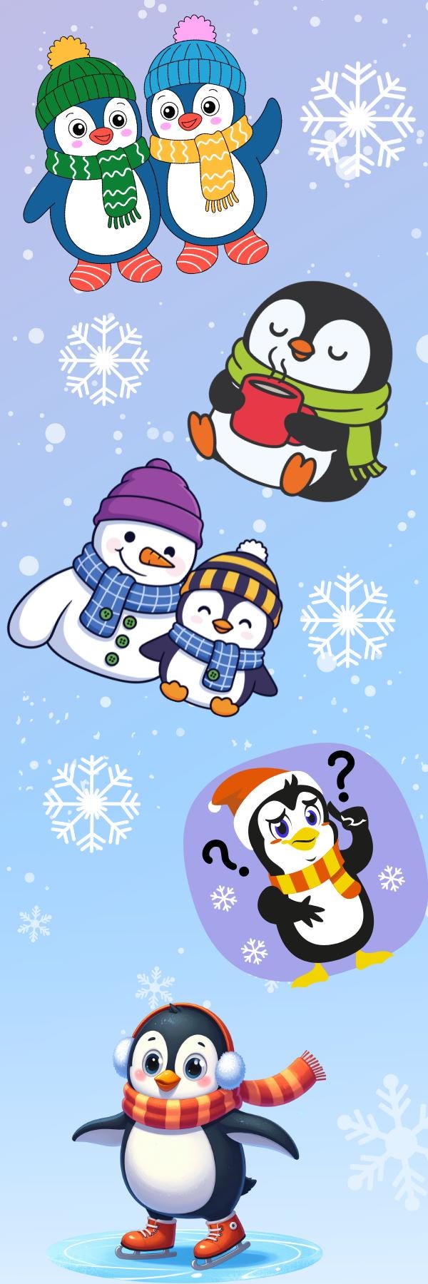 Flippers &amp; Frosty Laminated Bookmark Autumnmist Boutique