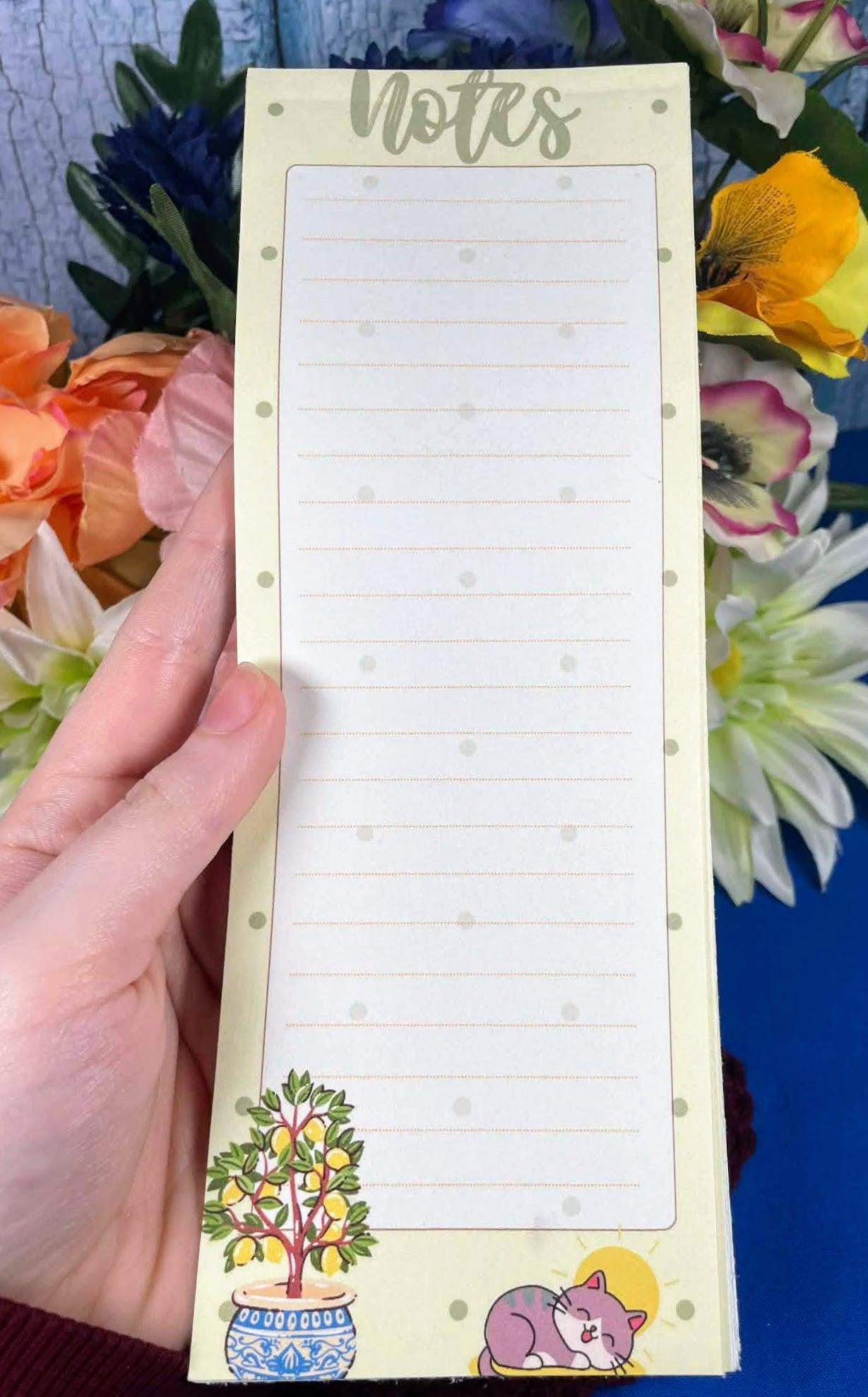 Lemon Tree Magnetic Notepad 3&amp;quot; x 8.5&amp;quot; Autumnmist Boutique