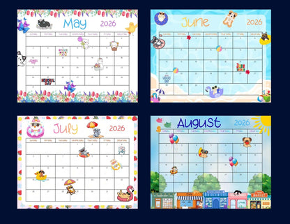 2026 Monthly Calendar - Autumnmist Boutique