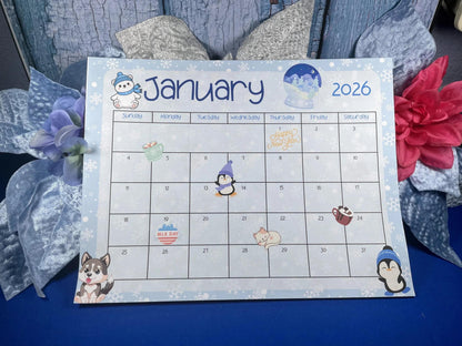 2026 Monthly Calendar - Autumnmist Boutique