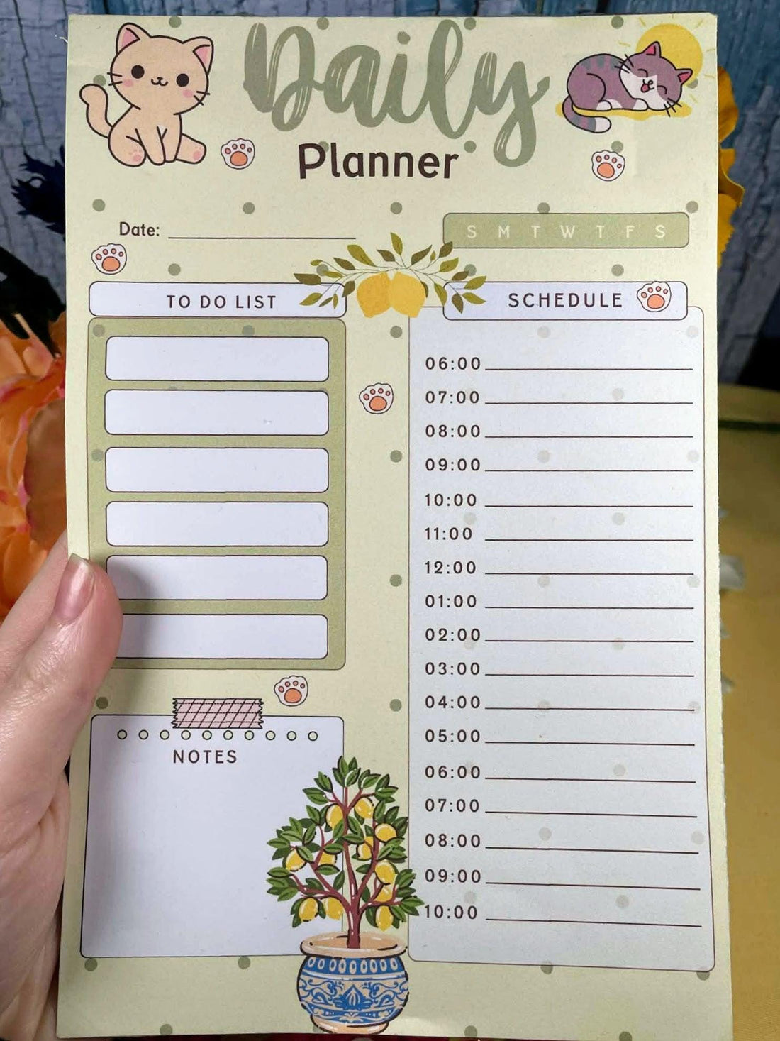 Lemon Grove Daily Planner Notepad 5.5&amp;quot; x 8.5&amp;quot; Autumnmist Boutique