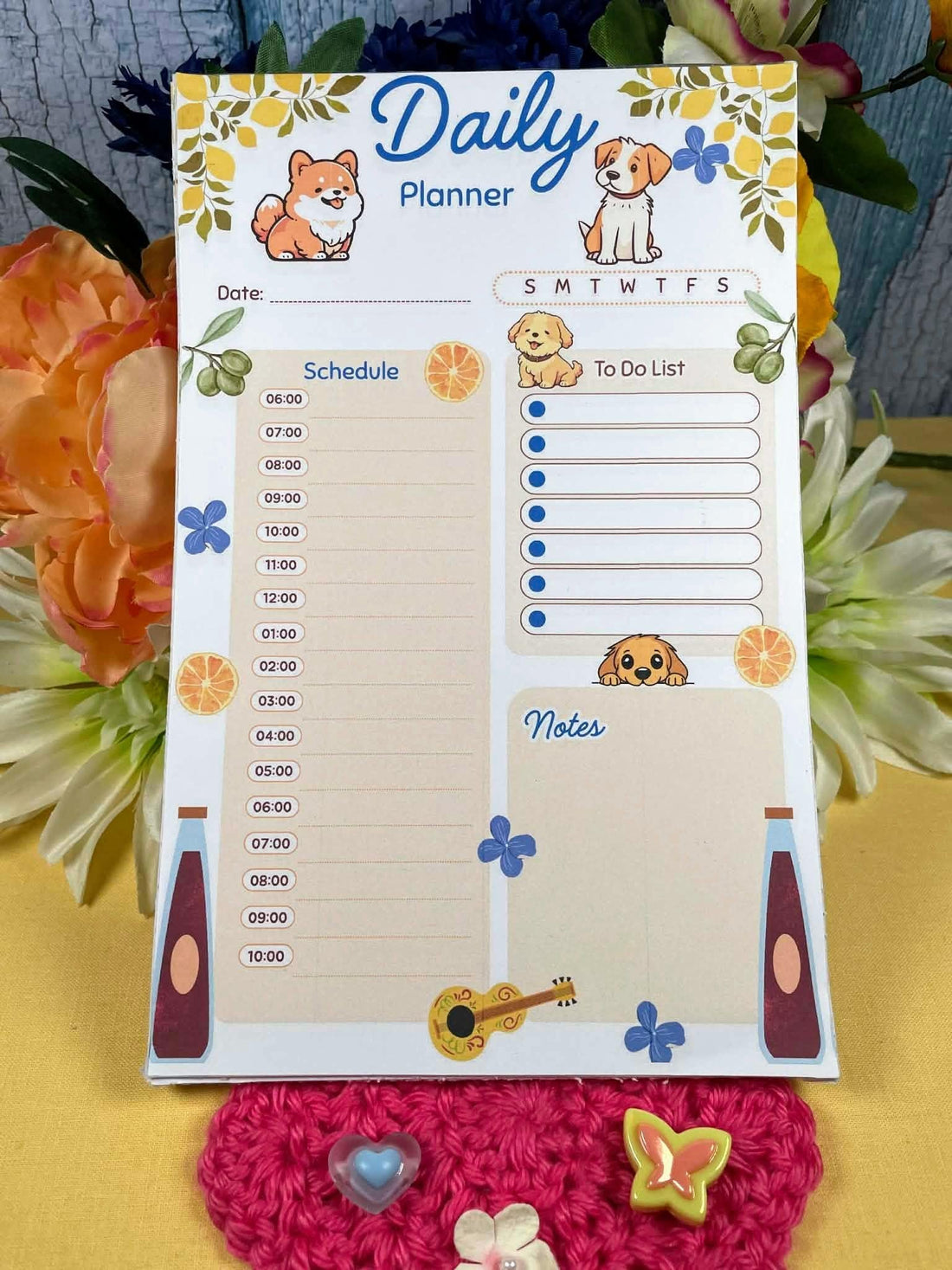 Italian Fun Planner Notepad 5.5&amp;quot; x 8.5&amp;quot; Autumnmist Boutique