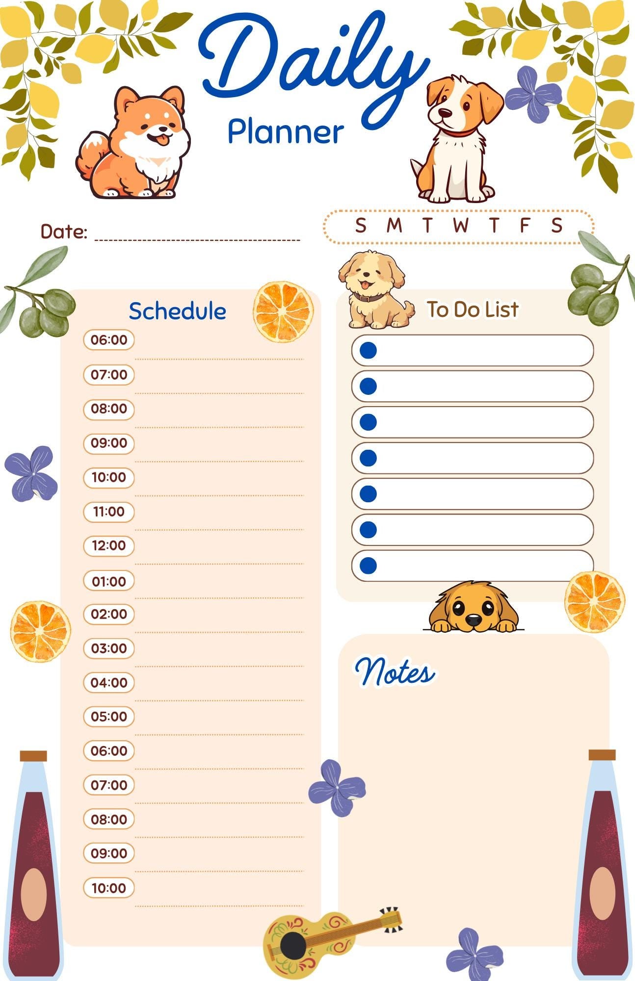 Italian Fun Planner Notepad 5.5&amp;quot; x 8.5&amp;quot; Autumnmist Boutique