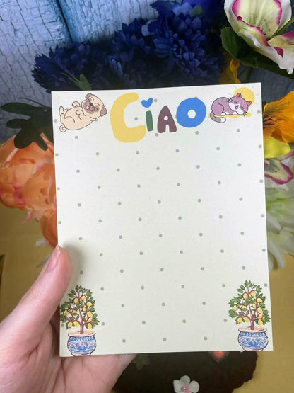 Ciao! Notepad 4.25&amp;quot; x 5.5&amp;quot; Autumnmist Boutique