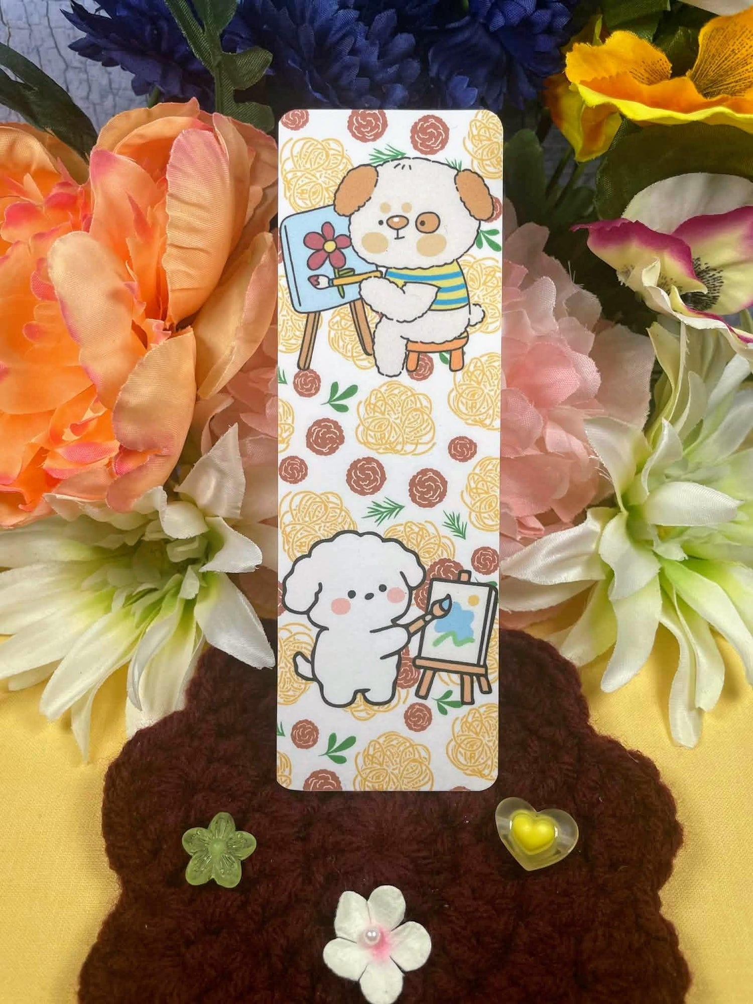 Italian Dogs Painting Laminated Bookmark Autumnmist Boutique