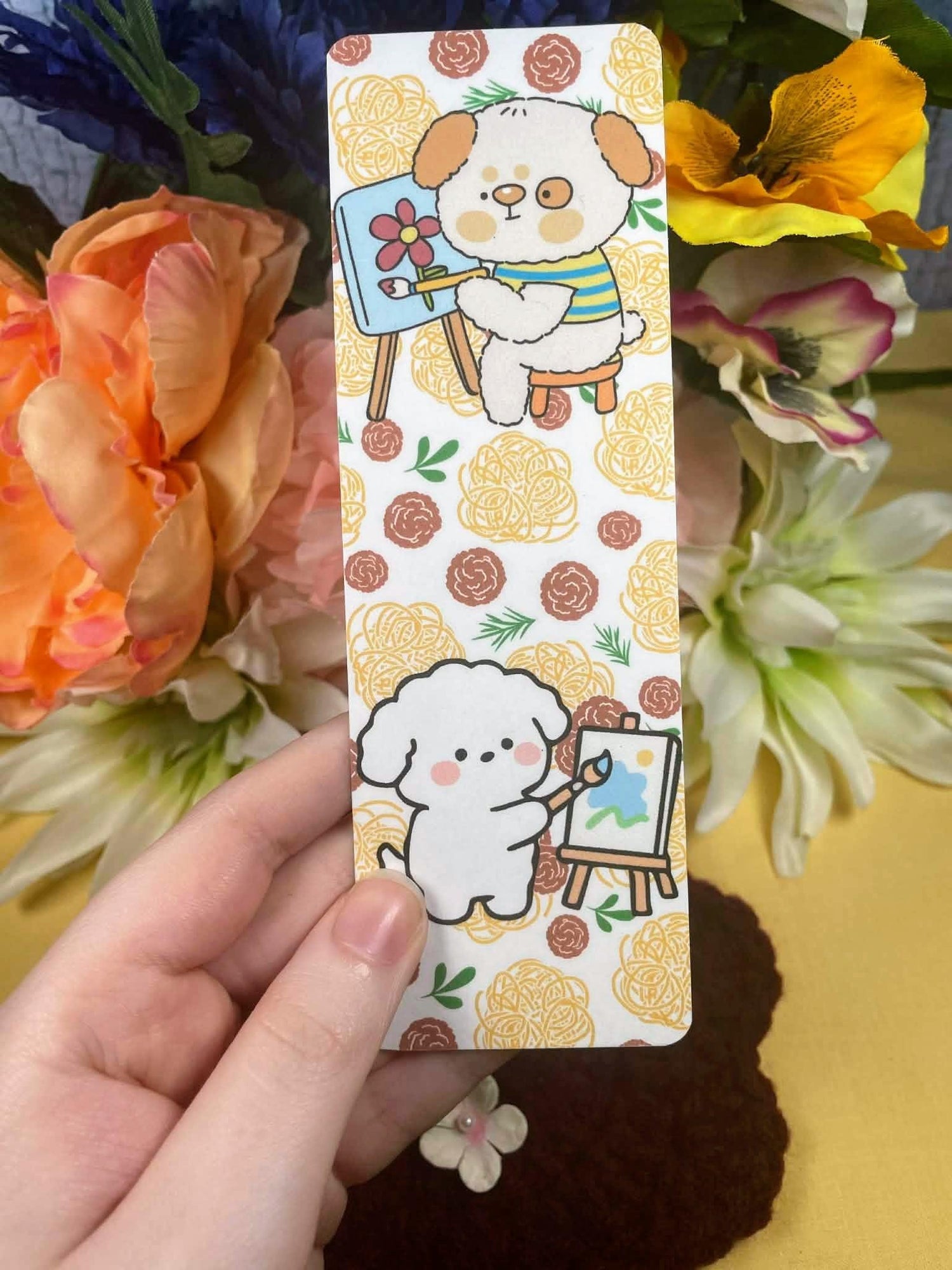 Italian Dogs Painting Laminated Bookmark Autumnmist Boutique