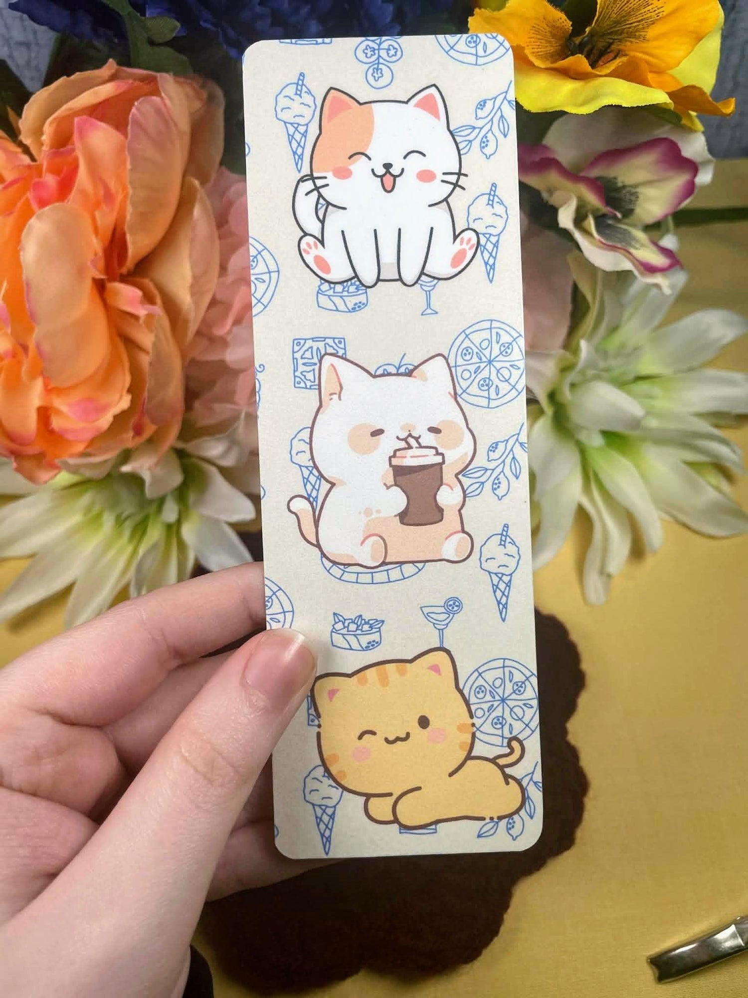 Italian Cat Holiday Laminated Bookmark Autumnmist Boutique