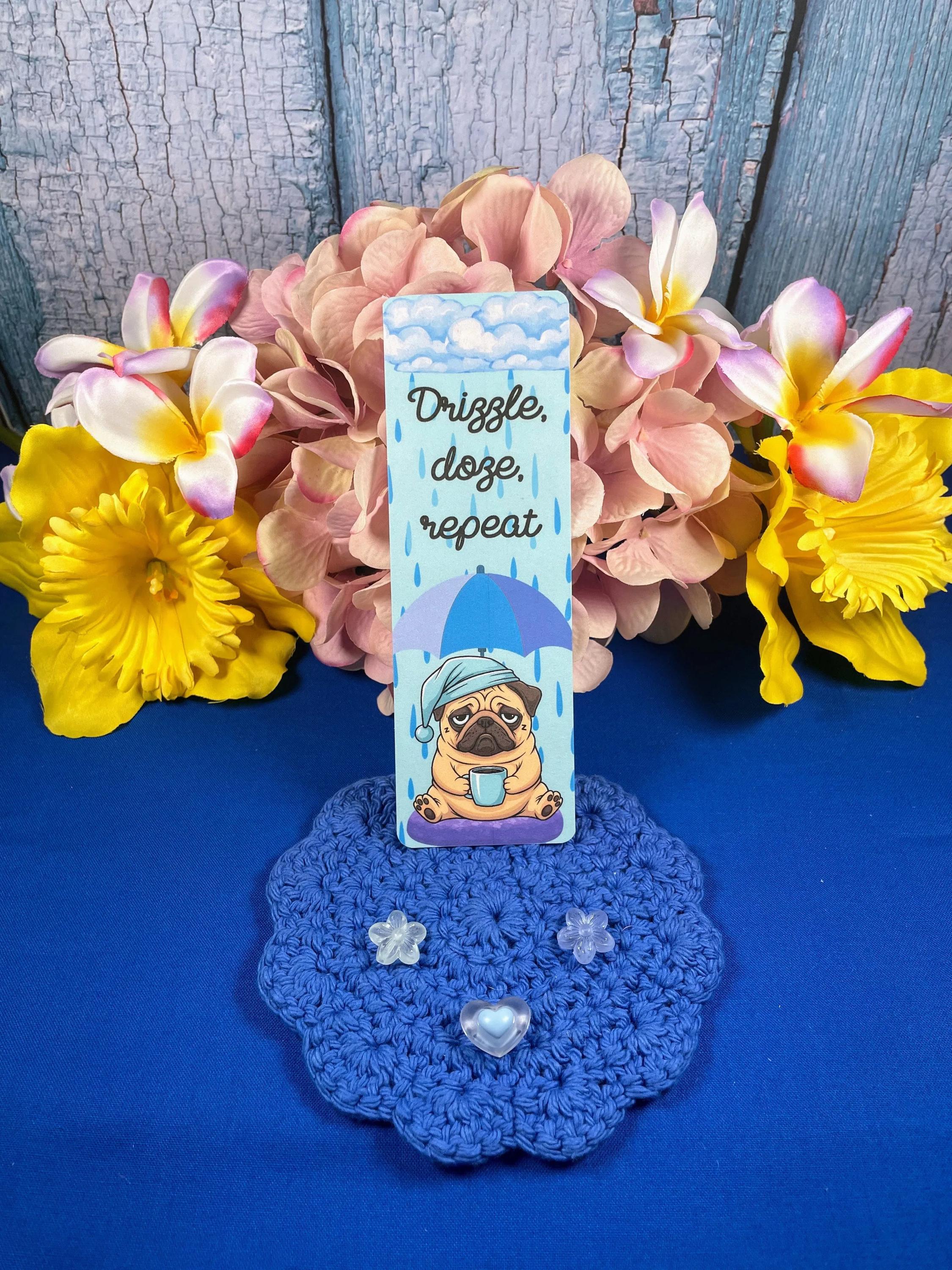 Rainy Dog Laminated Bookmark - Autumnmist Boutique