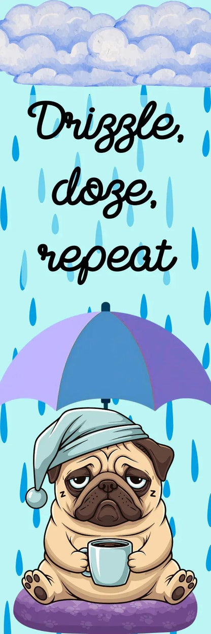 Rainy Dog Laminated Bookmark - Autumnmist Boutique