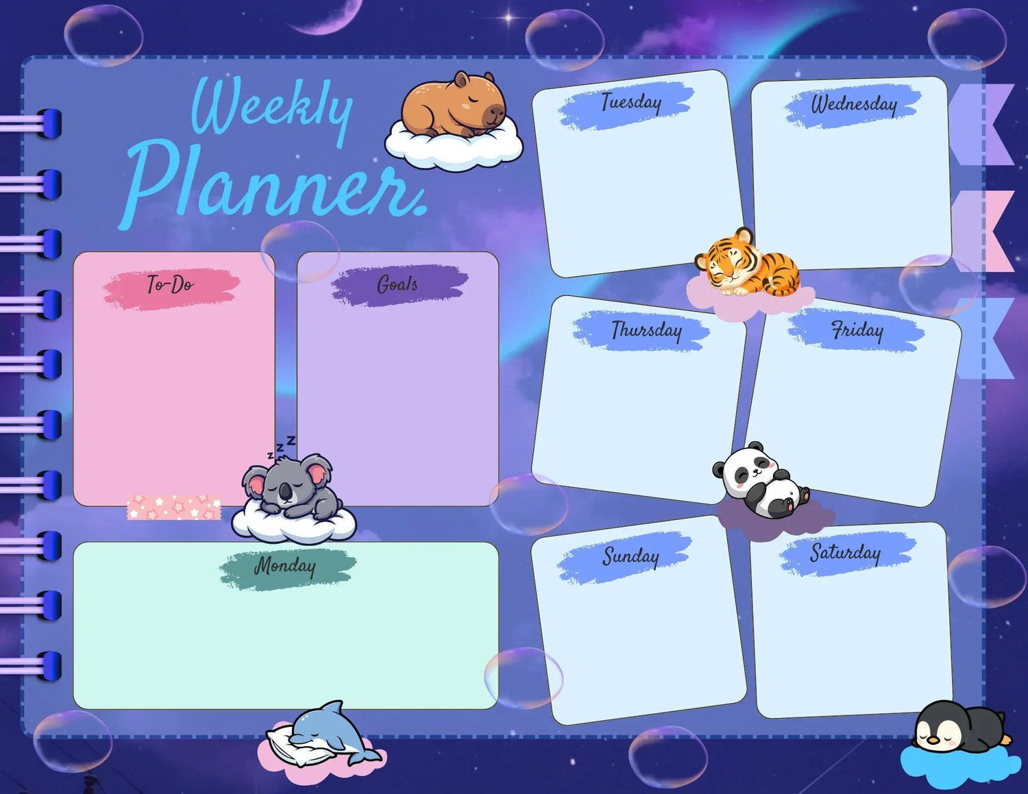 Twilight Dreams Large Planner Notepad 8.5&amp;quot; x 11&amp;quot; - Autumnmist Boutique