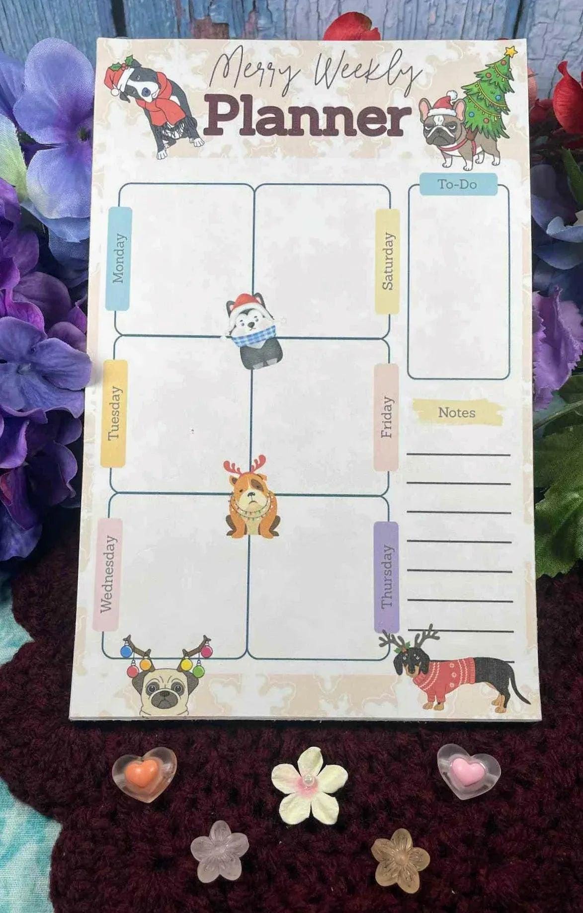 Deck the Paws Planner Notepad 5.5&amp;quot; x 8.5&amp;quot; - Autumnmist Boutique