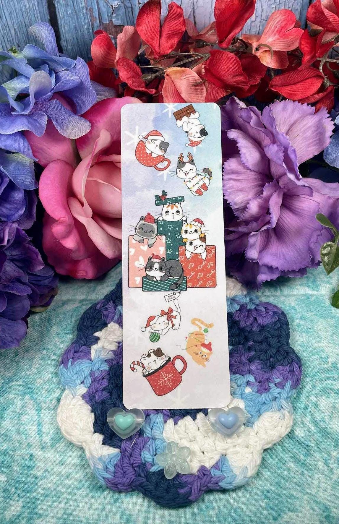Cozy Catmas Crew Laminated Bookmark - Autumnmist Boutique
