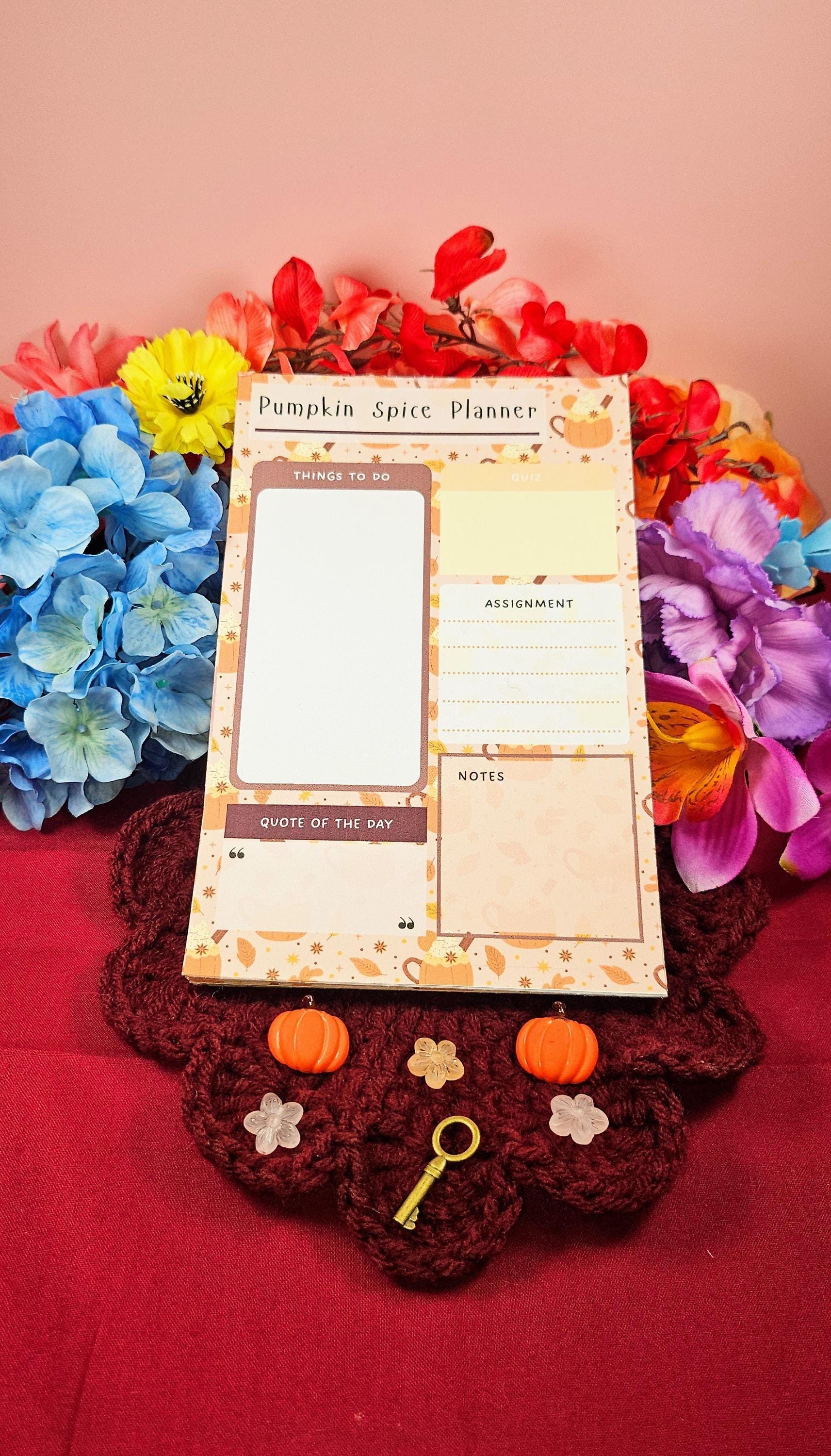 Pumpkin Spice Planner Notepad 5.5&amp;quot; x 8.5&amp;quot; - Autumnmist Boutique