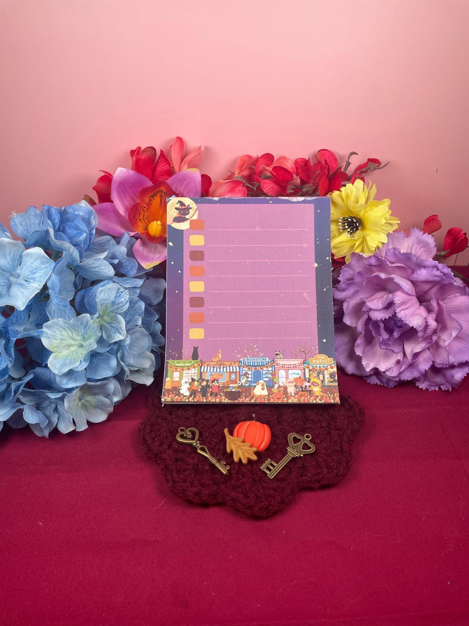 Main Street Halloween Edition Notepad 4.25&amp;quot; x 5.5&amp;quot; - Autumnmist Boutique