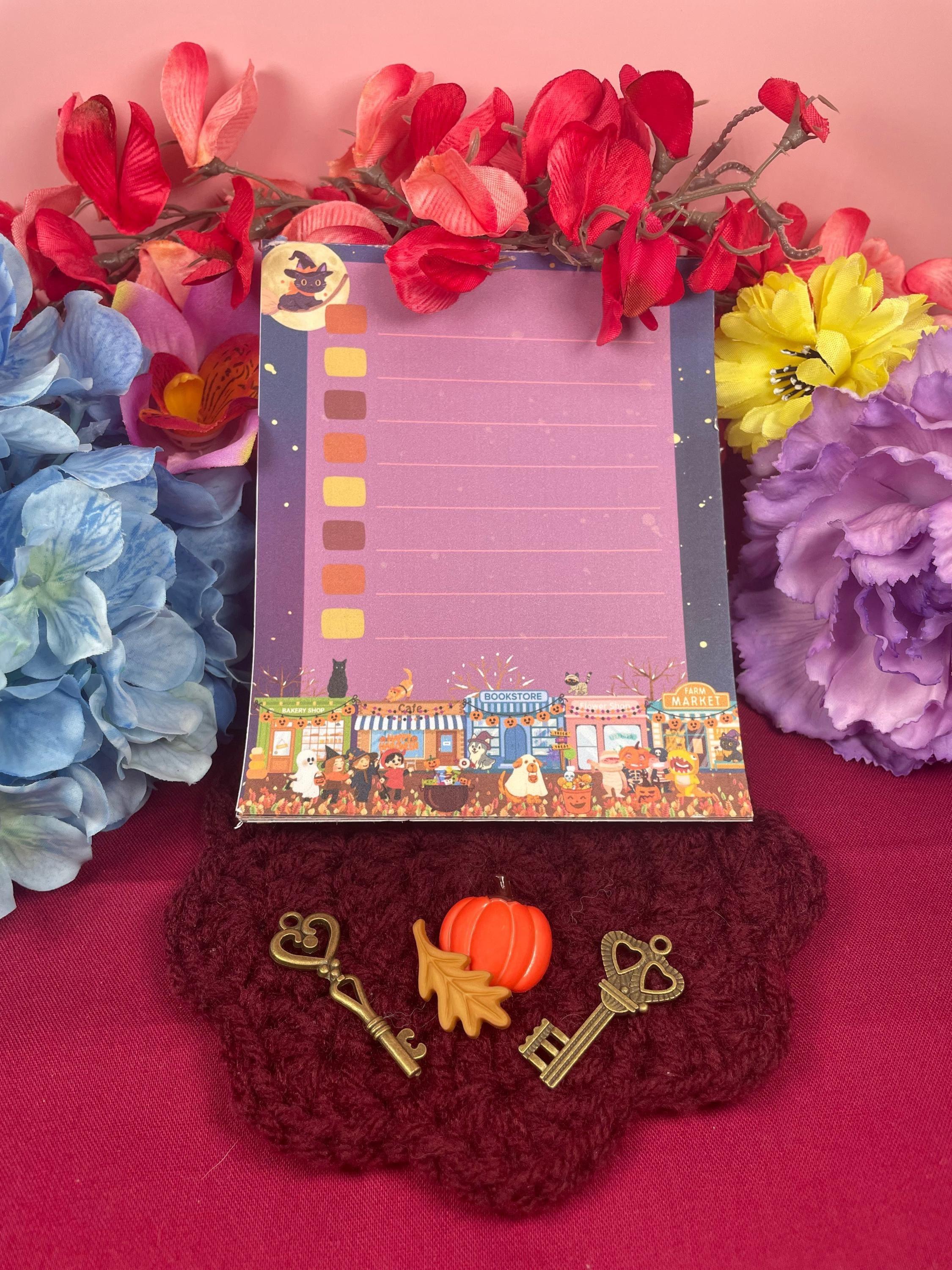 Main Street Halloween Edition Notepad 4.25&amp;quot; x 5.5&amp;quot; - Autumnmist Boutique